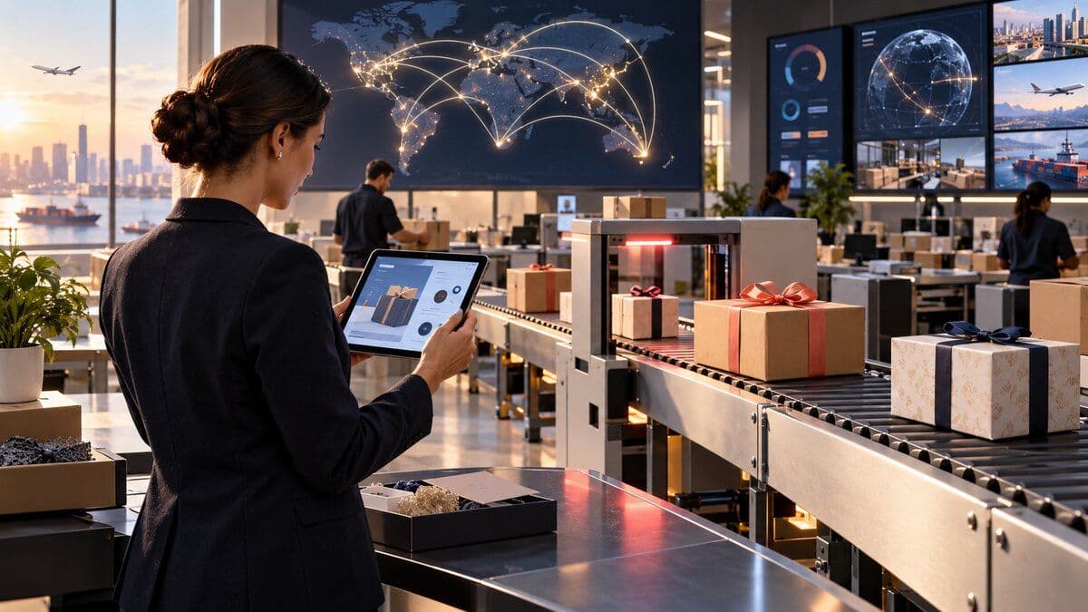 Enterprise fulfillment operations team monitoring gift delivery checkpoints and service evidence