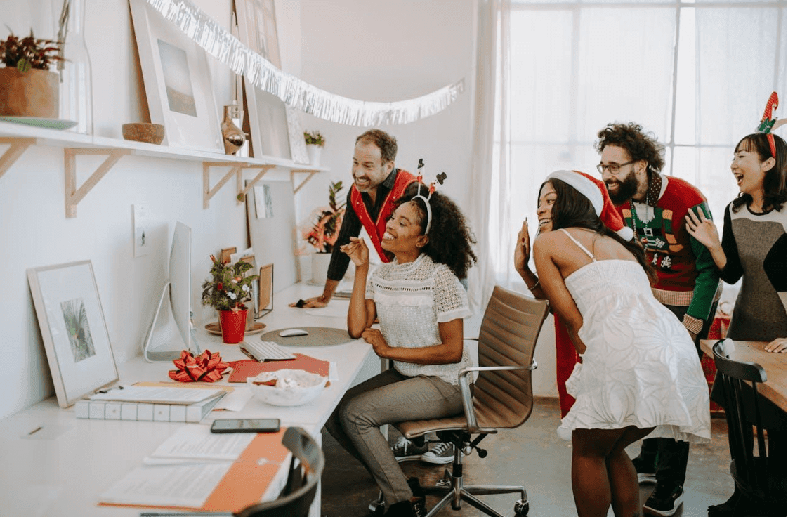people enjoying in a party - Virtual Holiday Party Ideas
