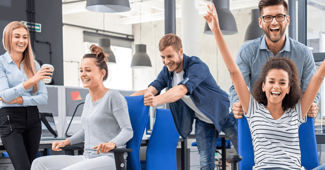 employees celebrating - Promotional Products Companies
