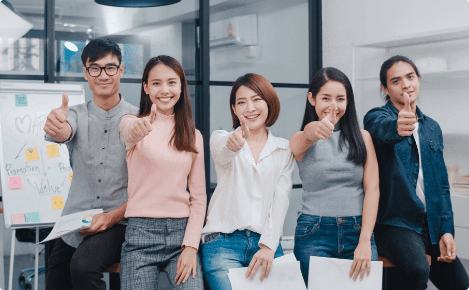 group of employees that are satisfied with work