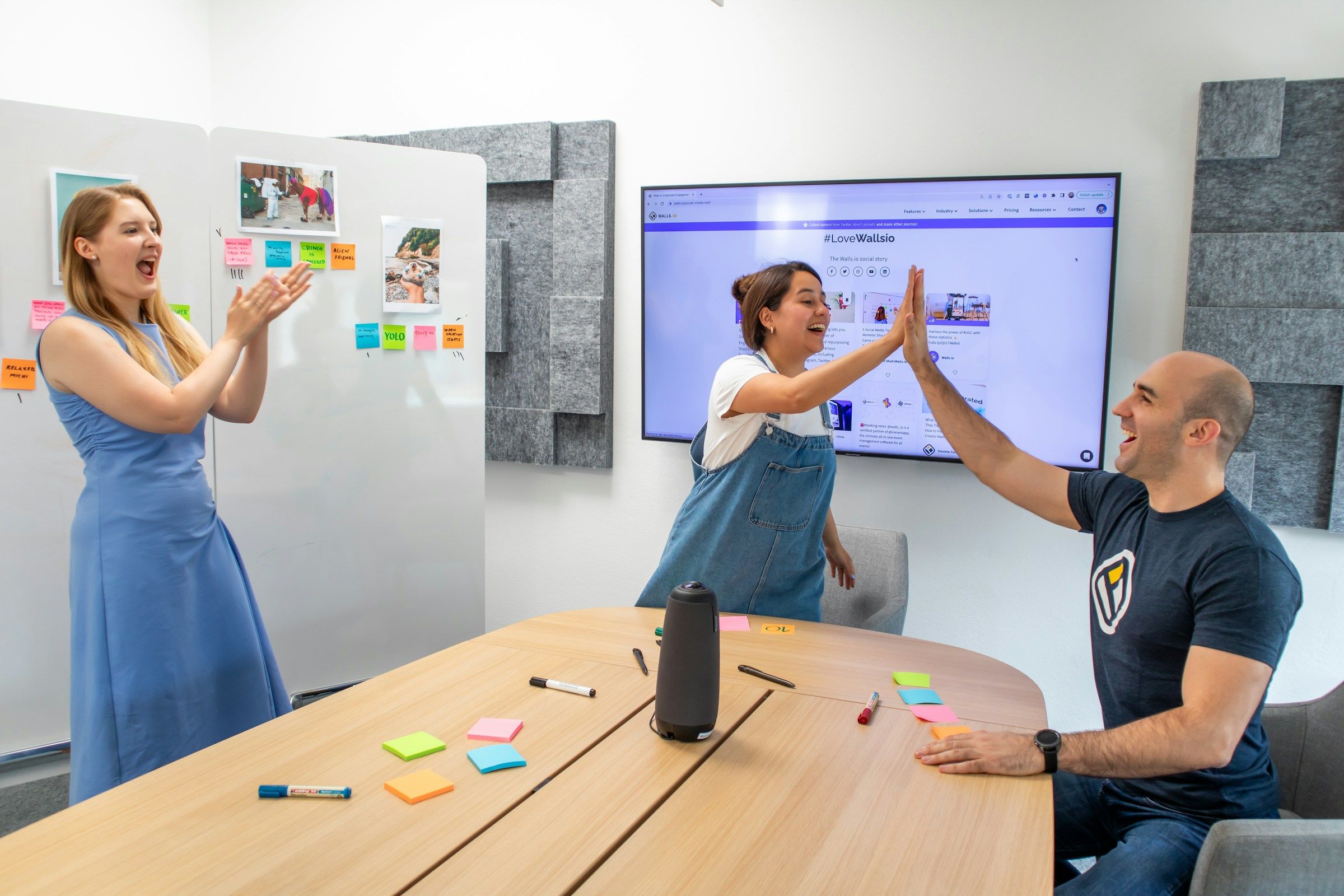 high five with team member - Milestone Celebration