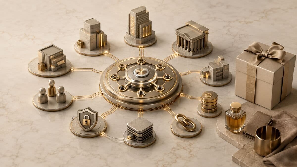 Enterprise B2B loyalty platform architecture connecting program engines, account structures, governance, and reward fulfillment
