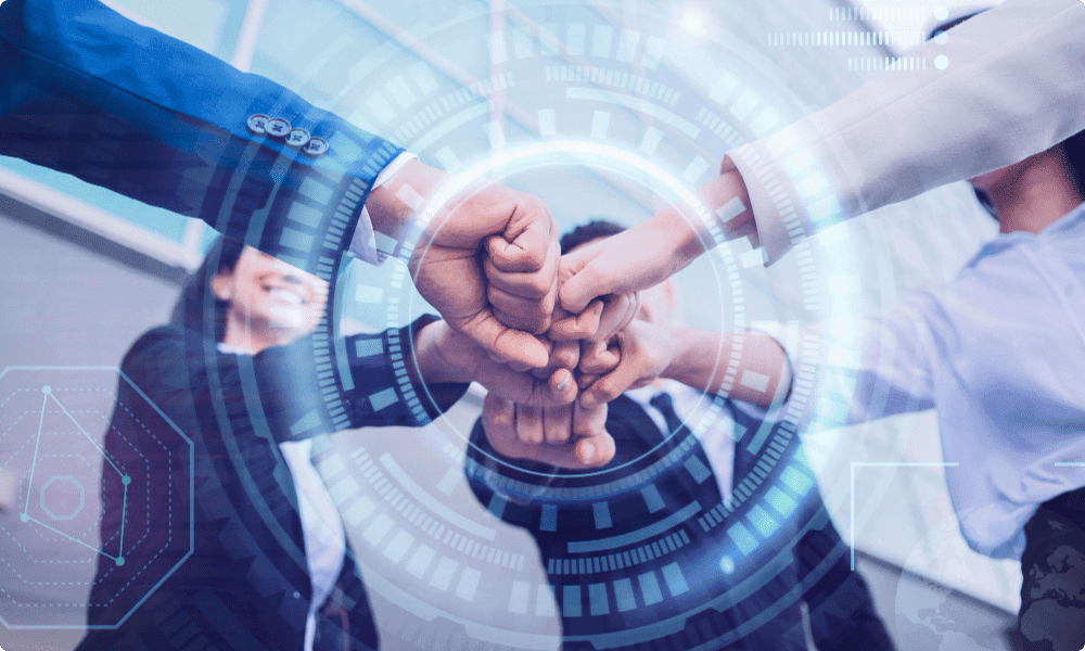 a power fist bump between team members - importance of employee relations