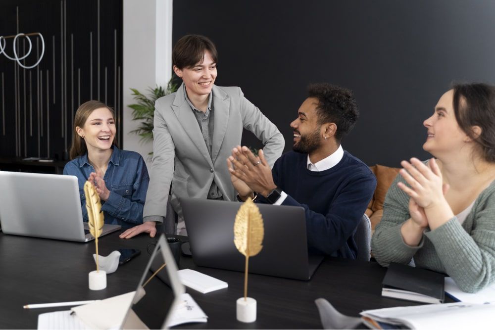 team working - employee engagement in the workplace
